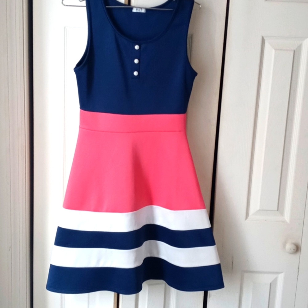 Blue S sz L navy/pink tennis dress
